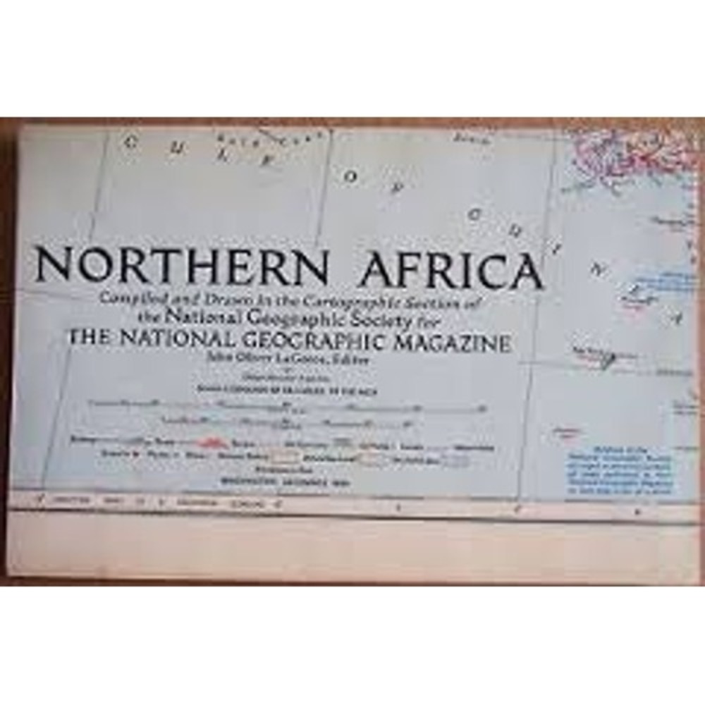 1954 Vintage Nat Geo Map of Northern Africa
